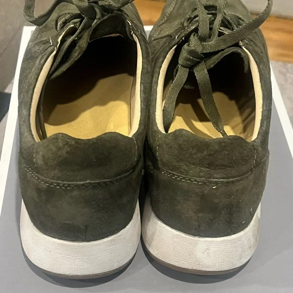 Dansko Olive Green Suede Women's Sneakers - Picture 4 of 7